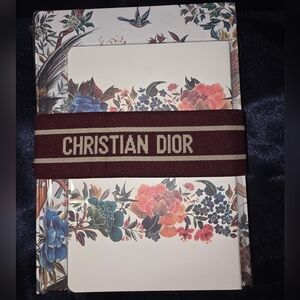 Dior Floral Notebooks with Burgundy Band
